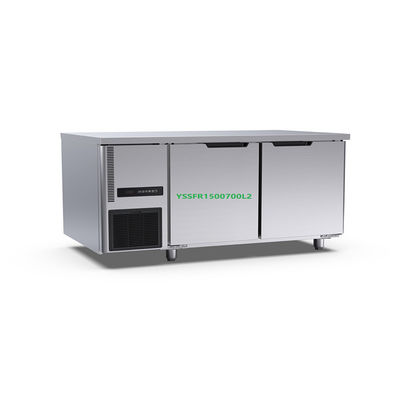1200 × 700 × 800mm Meja Besar Top Freezer Peralatan Dapur Hotel Komersial Dua Pintu