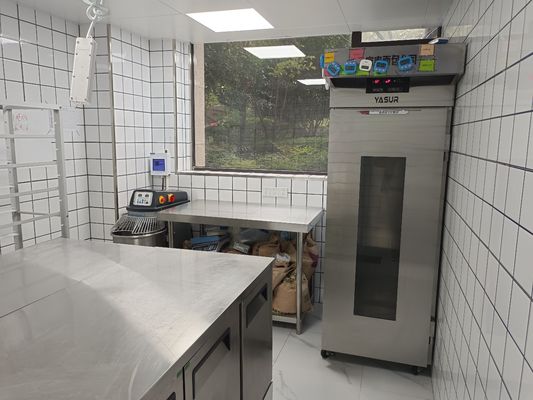 Yasur 40 Baki Mencapai Tipe Pizza Dough Proofer 40X60cm 2kw Air Wash Type Steamer Generator