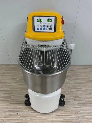 4.5kw Heavy Duty Spiral Adonan Mixer Adonan Stainless Steel Kecepatan Ganda 50 Kg Dengan Kotak Mangkuk