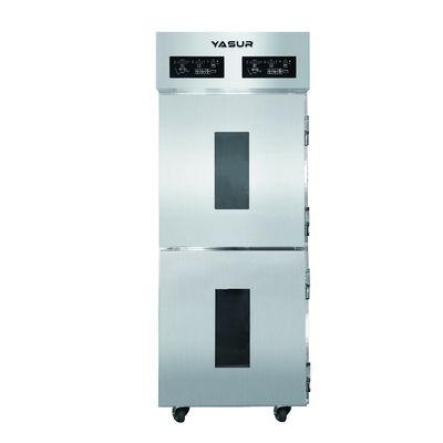 Dual Cabinet Dough Retarder Proofer Yasur 36 Trays Reach-In Type 40X60 Cm Trays 4kw