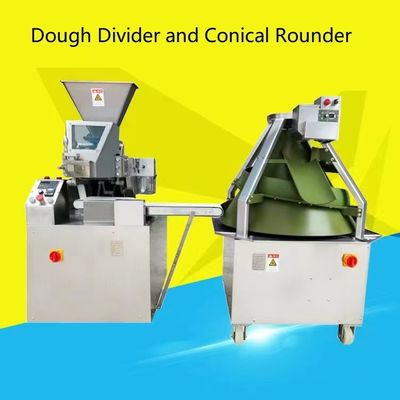 Conical Spiral Pizza Dough Divider Rounder Teflon Dilapisi 4500pcs / H Mesin Pembagi Adonan Roti