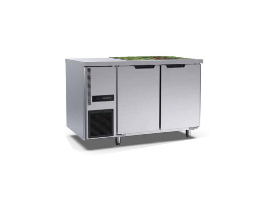 3 Pintu Freezer Tegak Komersial 1800 × 700 × 800mm Stainless Steel Untuk Bakery Hotel