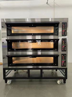Oven Dek Elektrik 300c 40x60cm Oven Kue 3 Dek 9 Baki