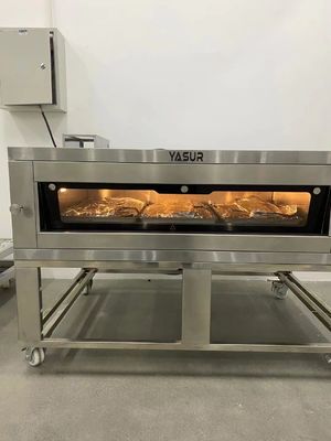 3.5kw Bakery Deck Oven Gaya Eropa 3 Nampan Single Deck 40X60cm Nampan