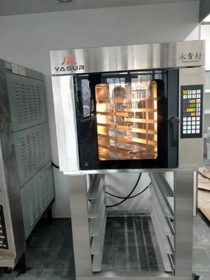 Oven Gas Konvensional Udara Panas Yasur Lima Baki AS 18 &quot;X26&quot; Roti Croissant Denmark Dan Oven Kue 9.5Kw, Dengan Uap