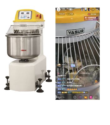Mixer Adonan Spiral 180 Pound 4.5kw Motor Kembar Spiral Dough Kneader Kecepatan Ganda