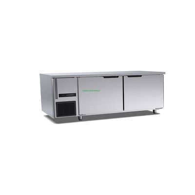 1200×700×800mm Meja Komersial Top Freezer 260l 200w Meja Kerja Freezer Dua Pintu