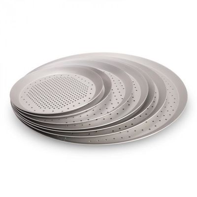 Baki Kue Aluminium Berlubang Bulat Keras Anodisa Baki Pizza Berlubang 16 Inch