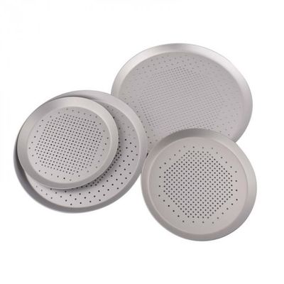 Baki Kue Aluminium Berlubang Bulat Keras Anodisa Baki Pizza Berlubang 16 Inch