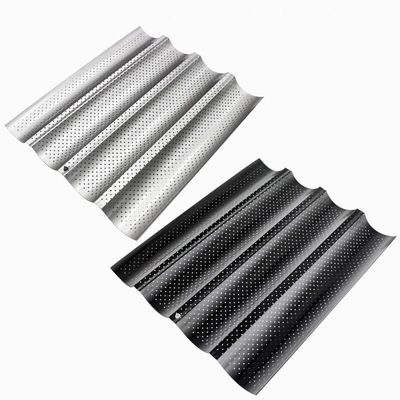 600x400 Aluminium Baking Tray 800X600 18X26 Inch Baguette Bread Baking Tray Antilengket Komersial