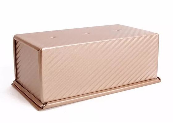 Foodservice NSF Gold Antilengket Aluminium Loaf Pans Loaf Pan Bergelombang Kaleng Roti