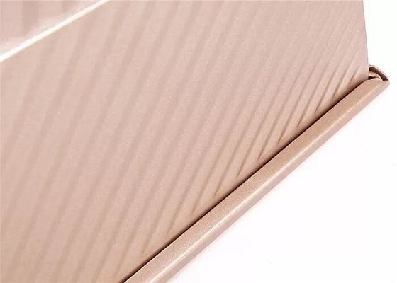 Foodservice NSF Gold Antilengket Aluminium Loaf Pans Loaf Pan Bergelombang Kaleng Roti