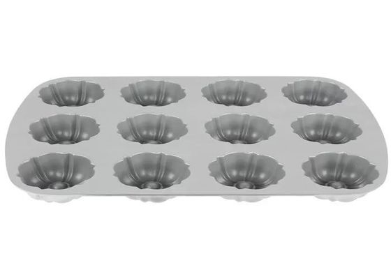 12 Mould Non Stick Aluminium Muffin Pan Untuk Foodservice NSF Compartment Bundtlette Commercial Grade
