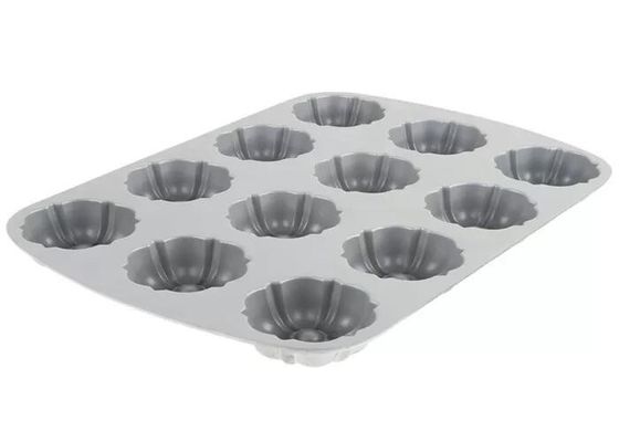 12 Mould Non Stick Aluminium Muffin Pan Untuk Foodservice NSF Compartment Bundtlette Commercial Grade